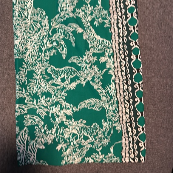 Lilly Pulitzer Tropical Green Wide Leg Pants - Picture 3 of 6